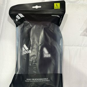 Youth Adidas Football Socks Size L Pocket For Detachable Shield Black & White